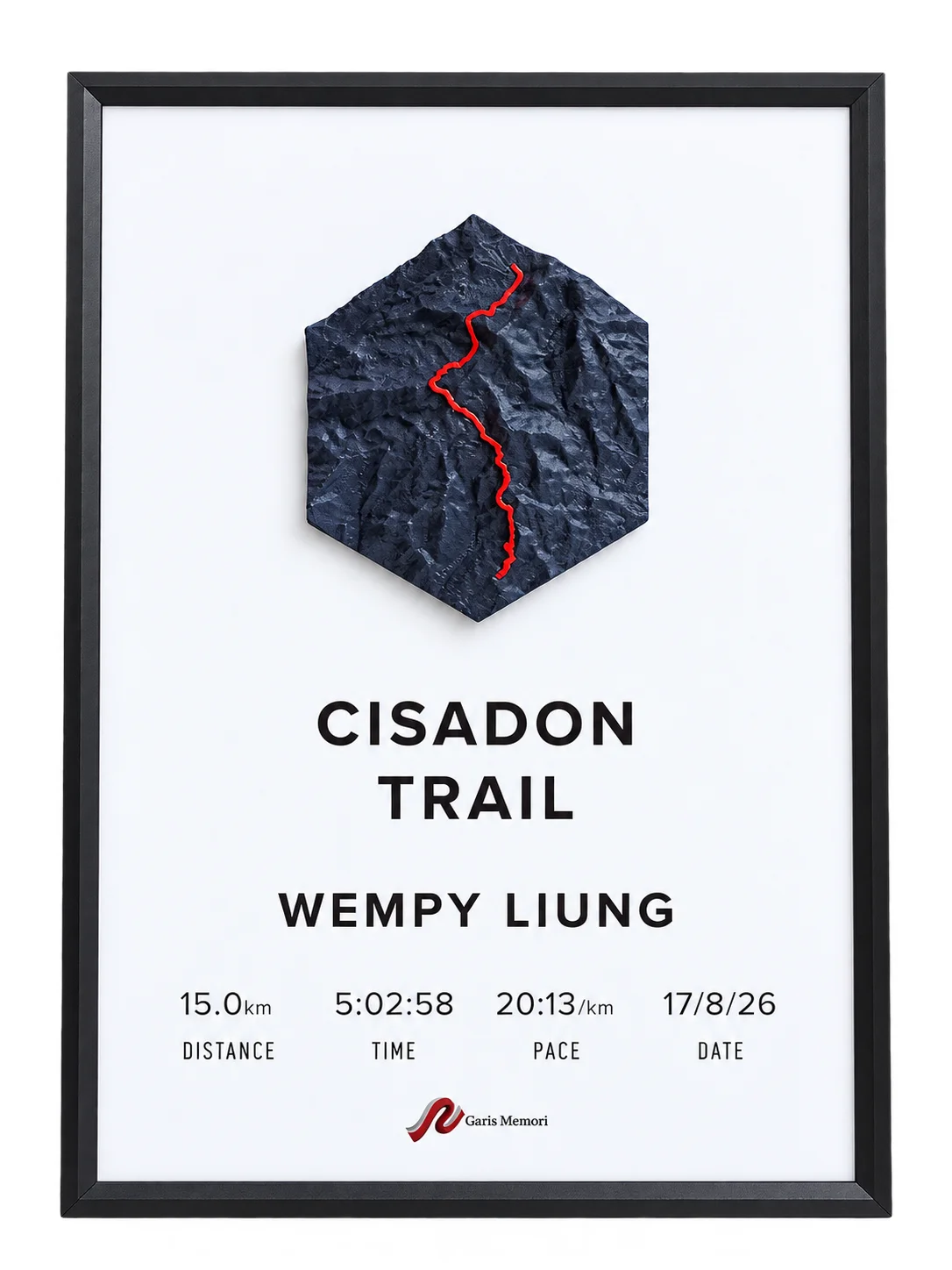 21x30 Frame Vertical — Hexagon Vertikal · 21×30 cm