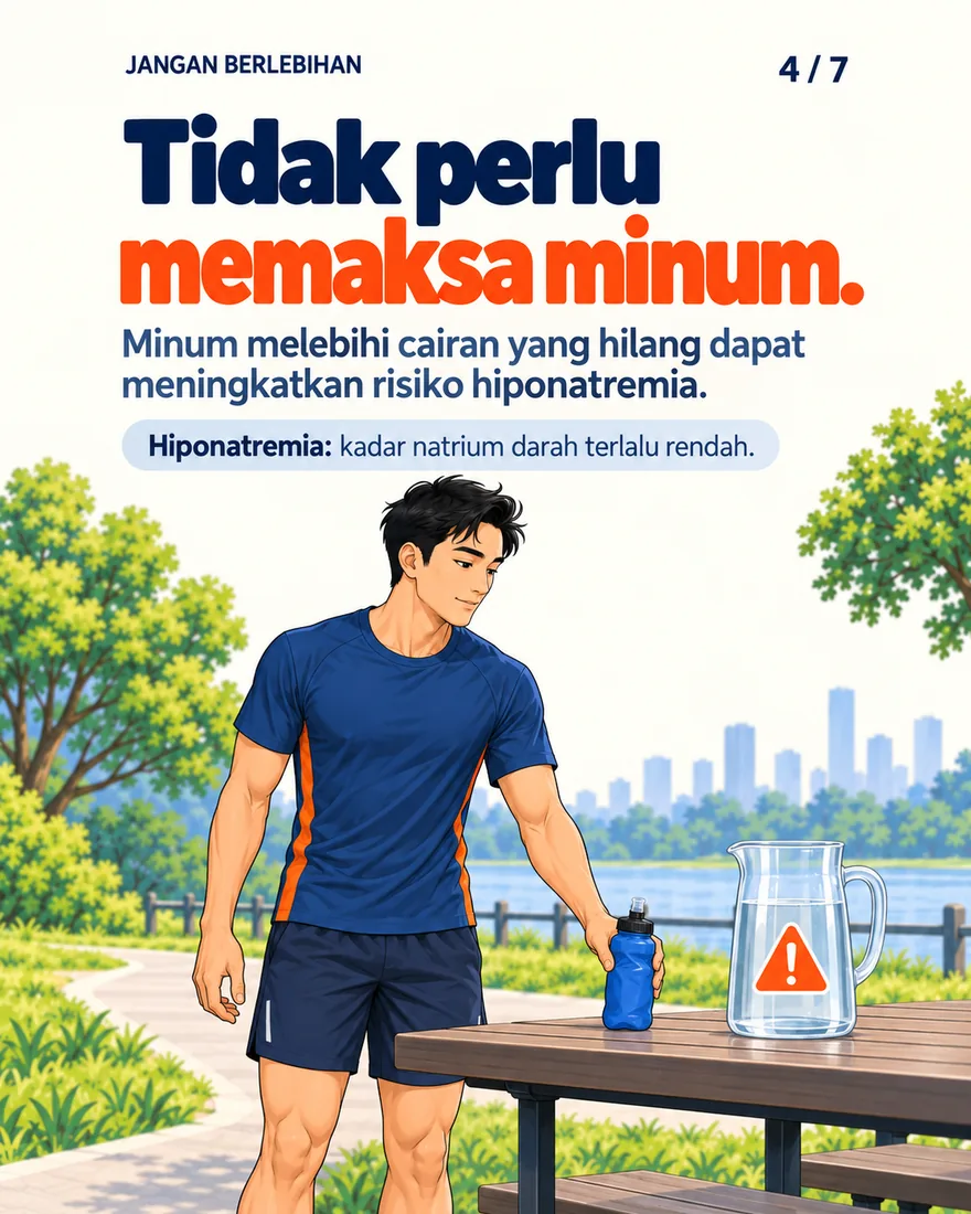 Pelari menolak teko air dengan tanda peringatan