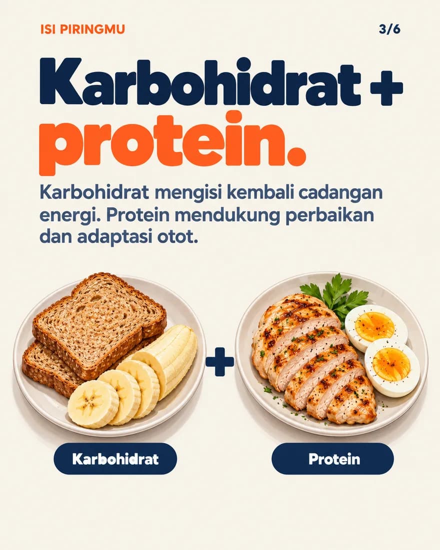 Piring roti dan pisang plus piring ayam dan telur