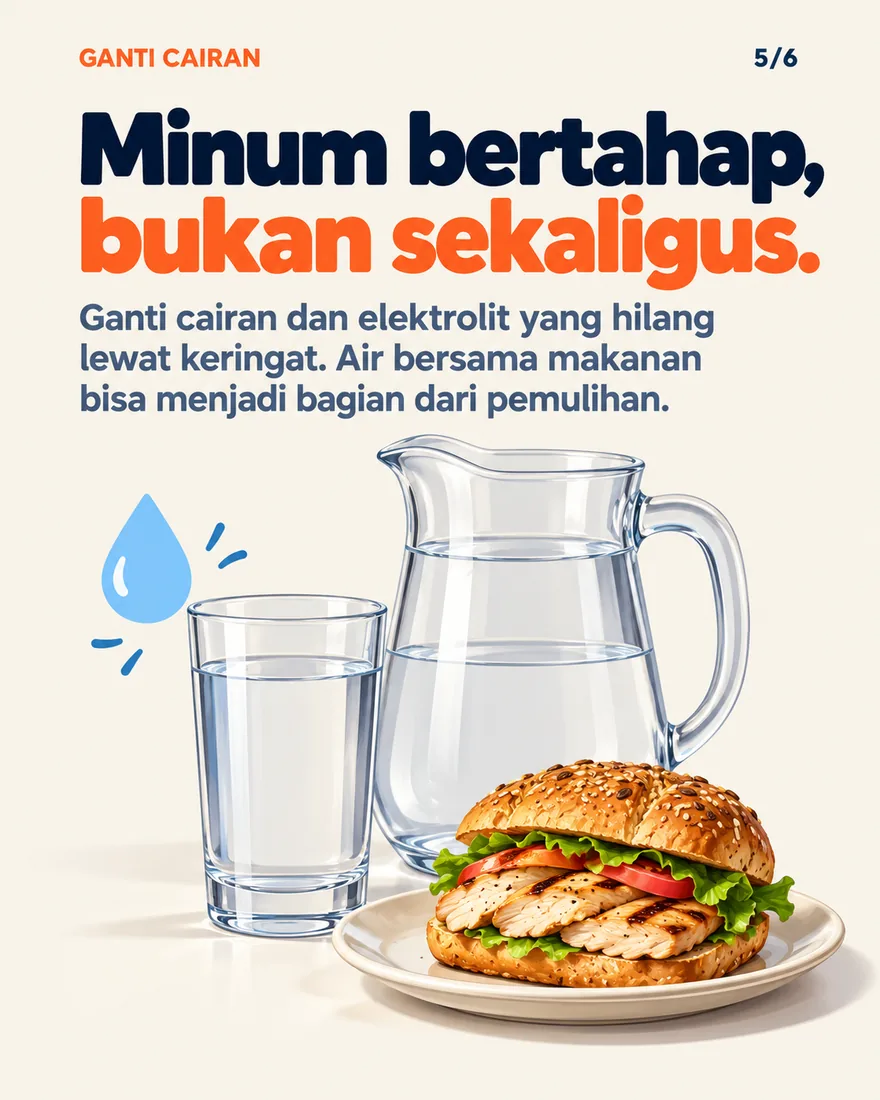 Teko air, gelas, dan roti isi