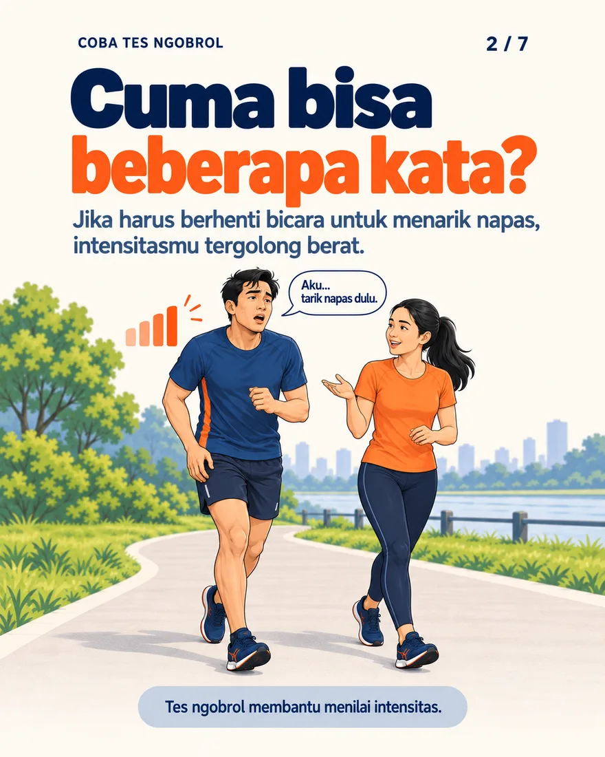 Pelari ngos-ngosan hanya bisa bilang beberapa kata