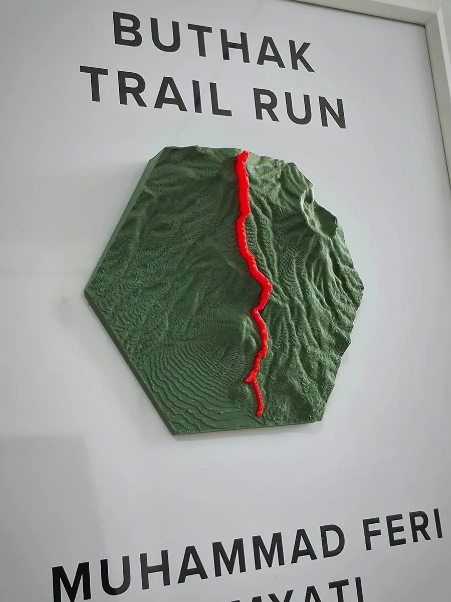 Contoh cetakan rute 3D pesanan pelanggan Garis Memori
