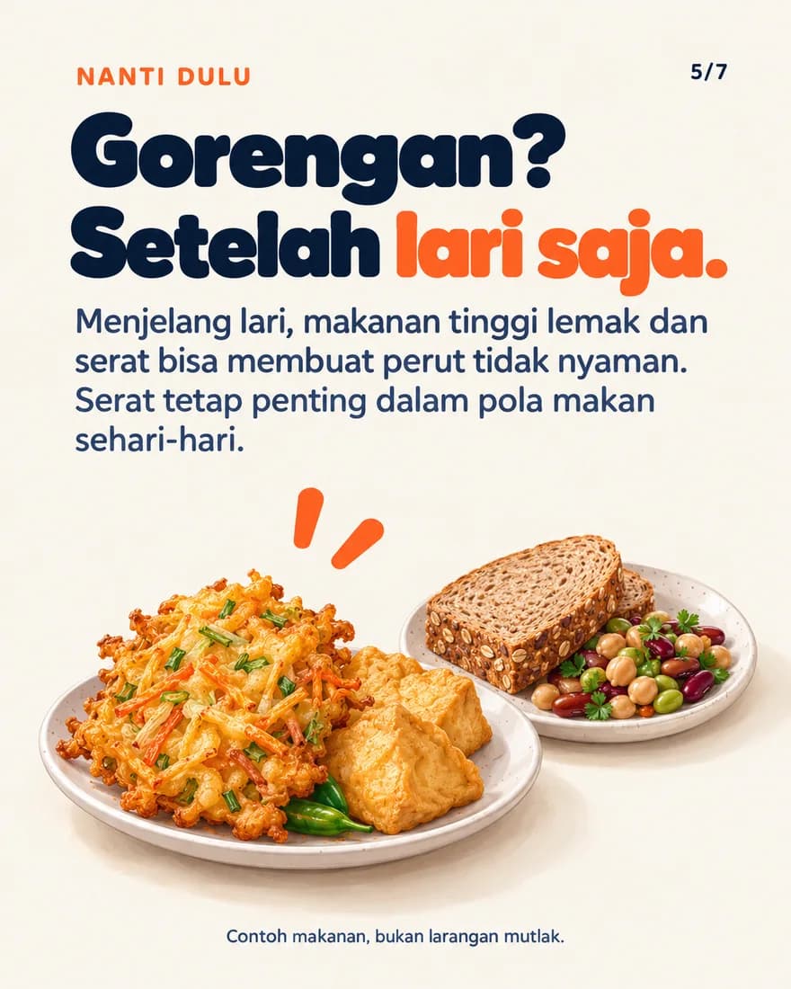 Gorengan dan roti gandum dengan kacang-kacangan